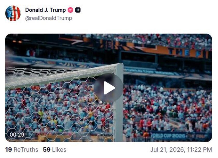 Post preview from Donald Trump