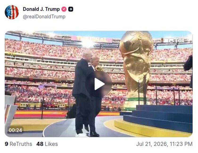 Post preview from Donald Trump