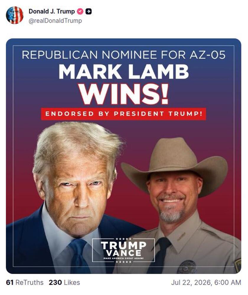 Post preview from Donald Trump