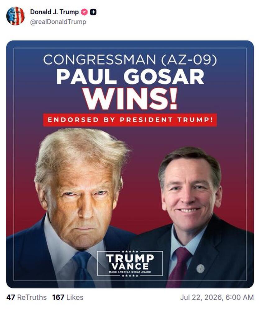 Post preview from Donald Trump