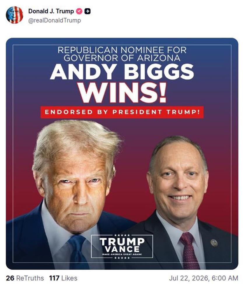 Post preview from Donald Trump