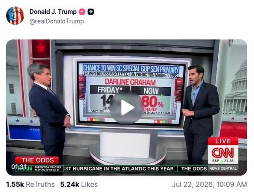 Post preview from Donald Trump