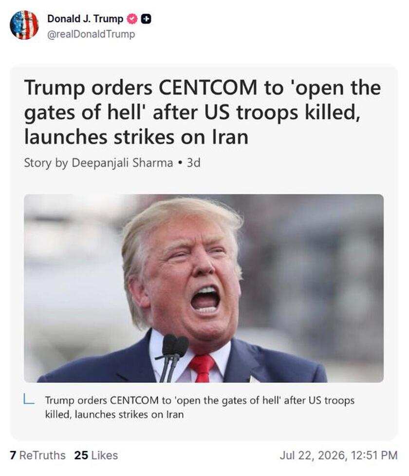 Post preview from Donald Trump