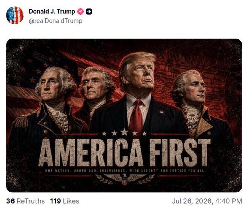 Post preview from Donald Trump