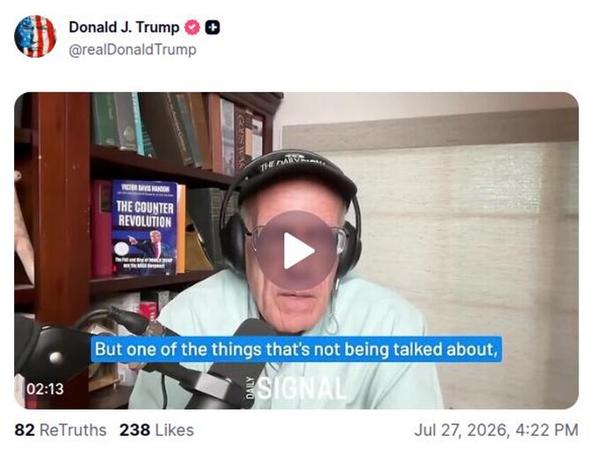 Post preview from Donald Trump
