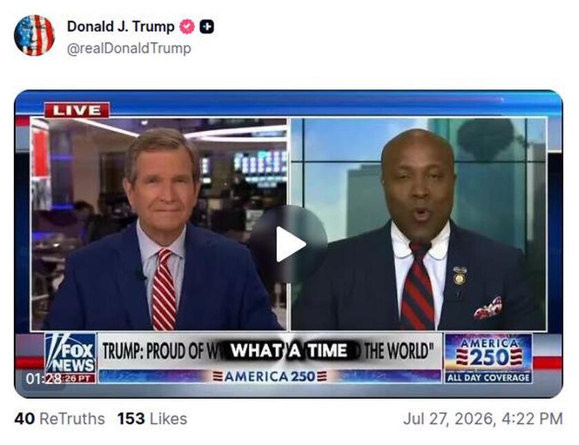 Post preview from Donald Trump