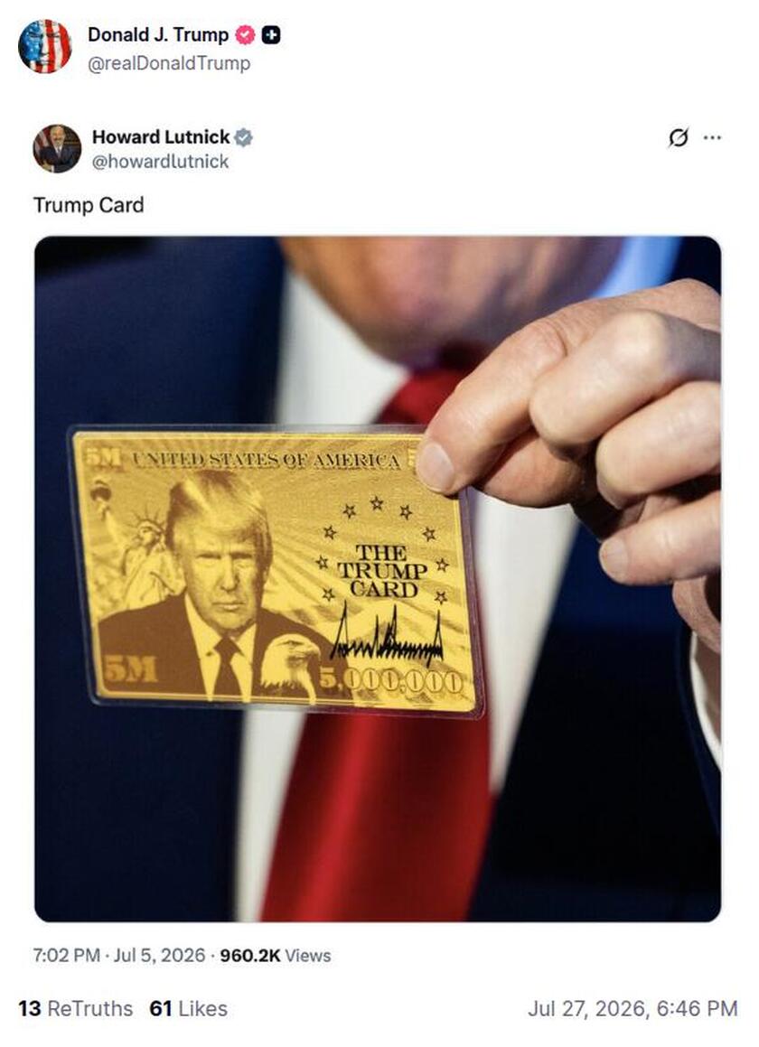 Post preview from Donald Trump