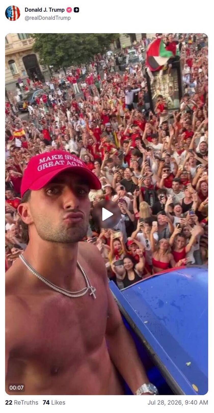 Post preview from Donald Trump