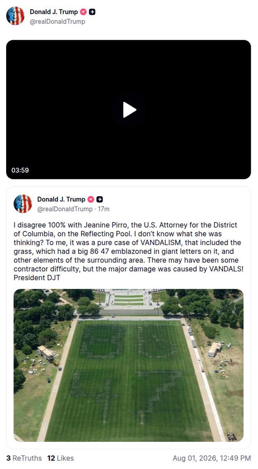 Post preview from Donald Trump