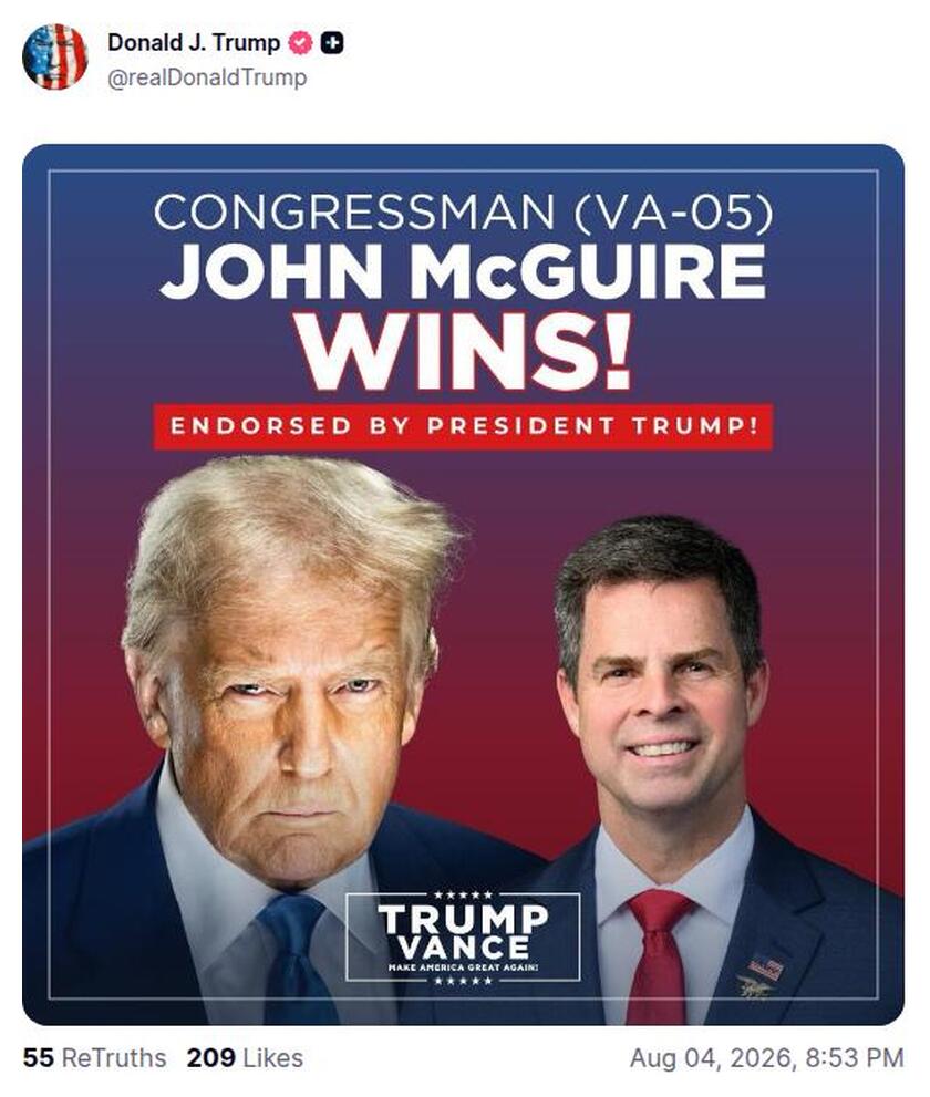 Post preview from Donald Trump