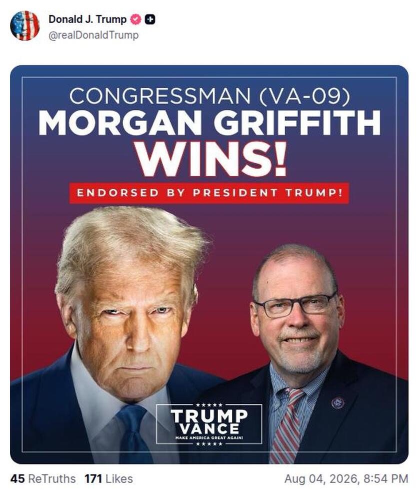 Post preview from Donald Trump