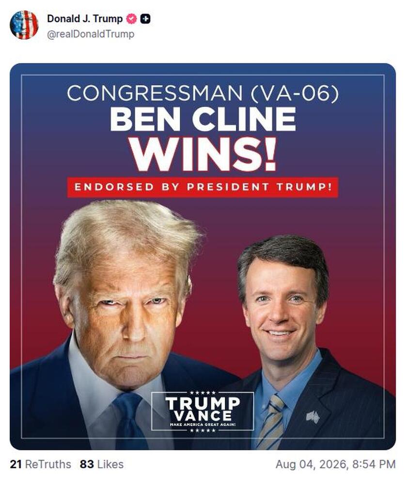 Post preview from Donald Trump