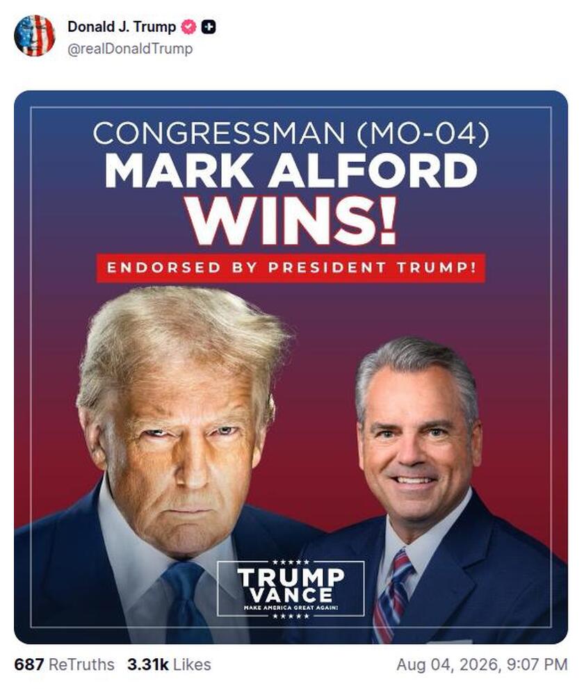 Post preview from Donald Trump