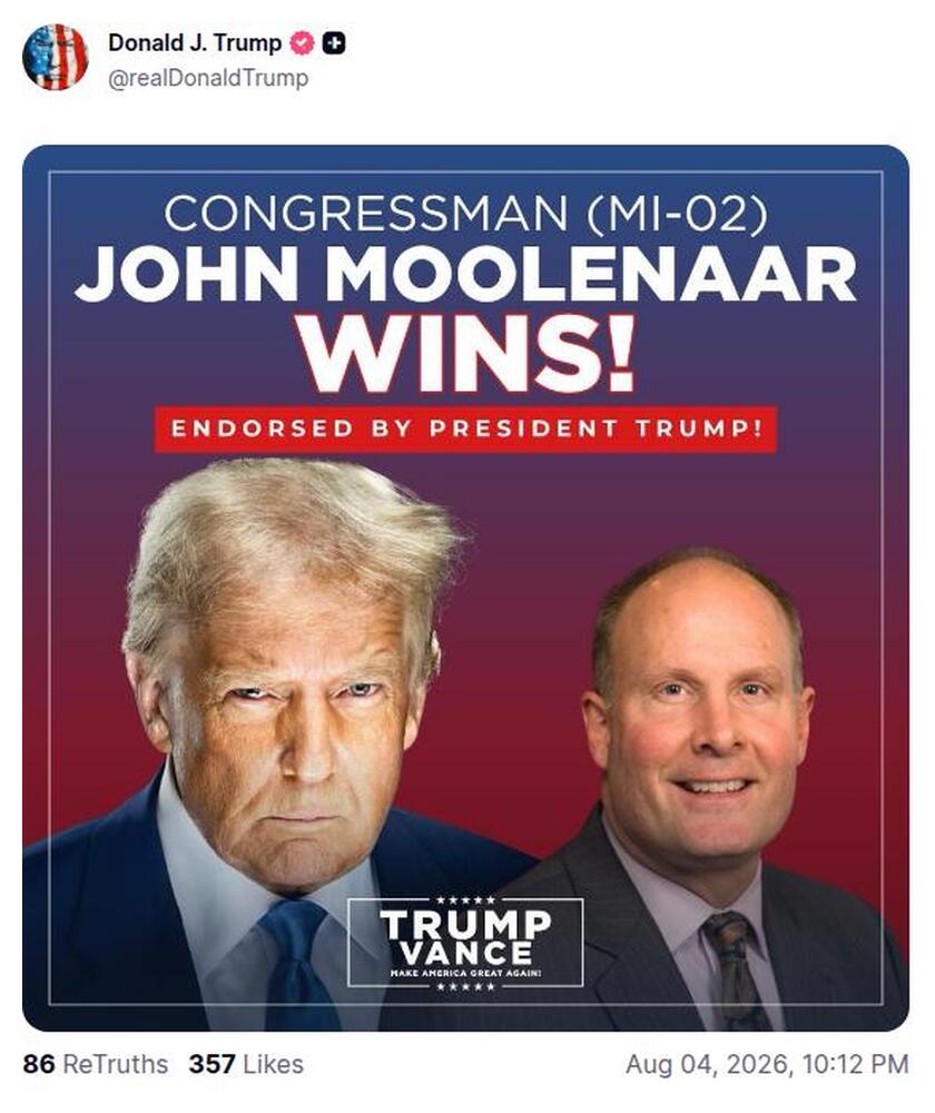 Post preview from Donald Trump