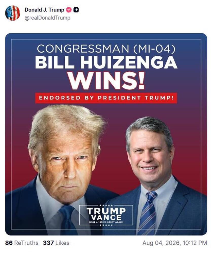Post preview from Donald Trump