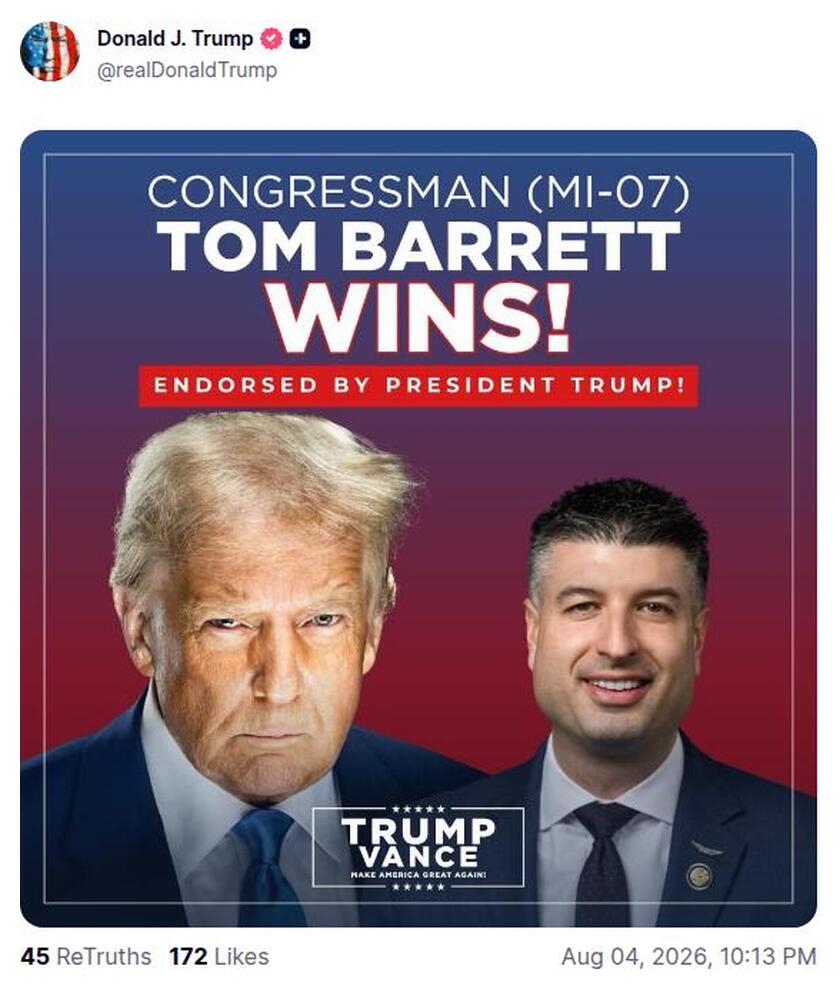 Post preview from Donald Trump