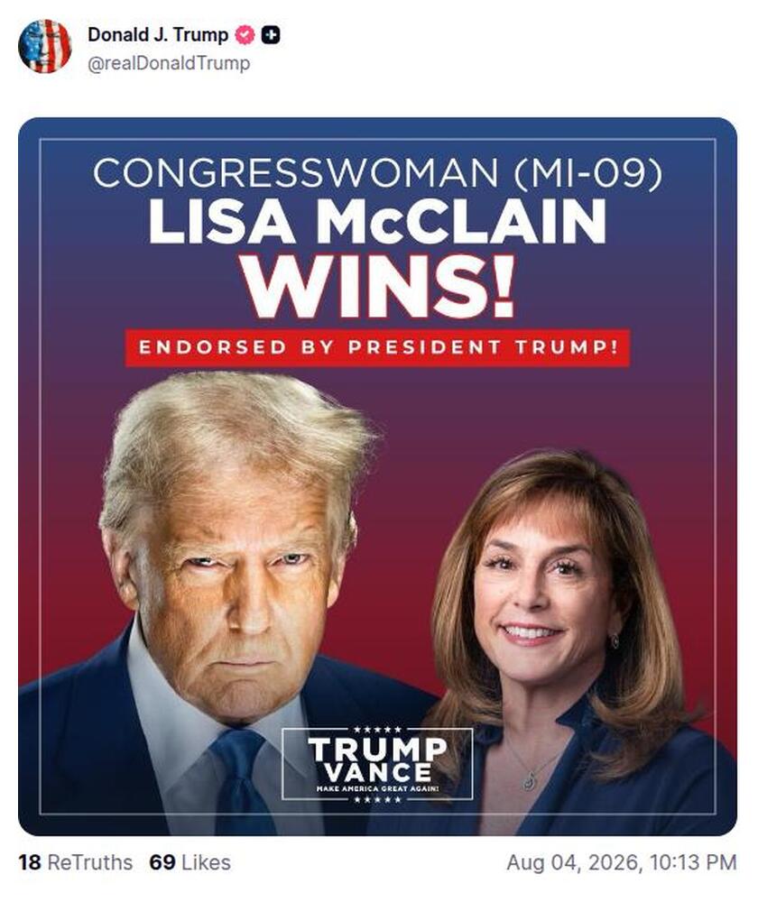 Post preview from Donald Trump