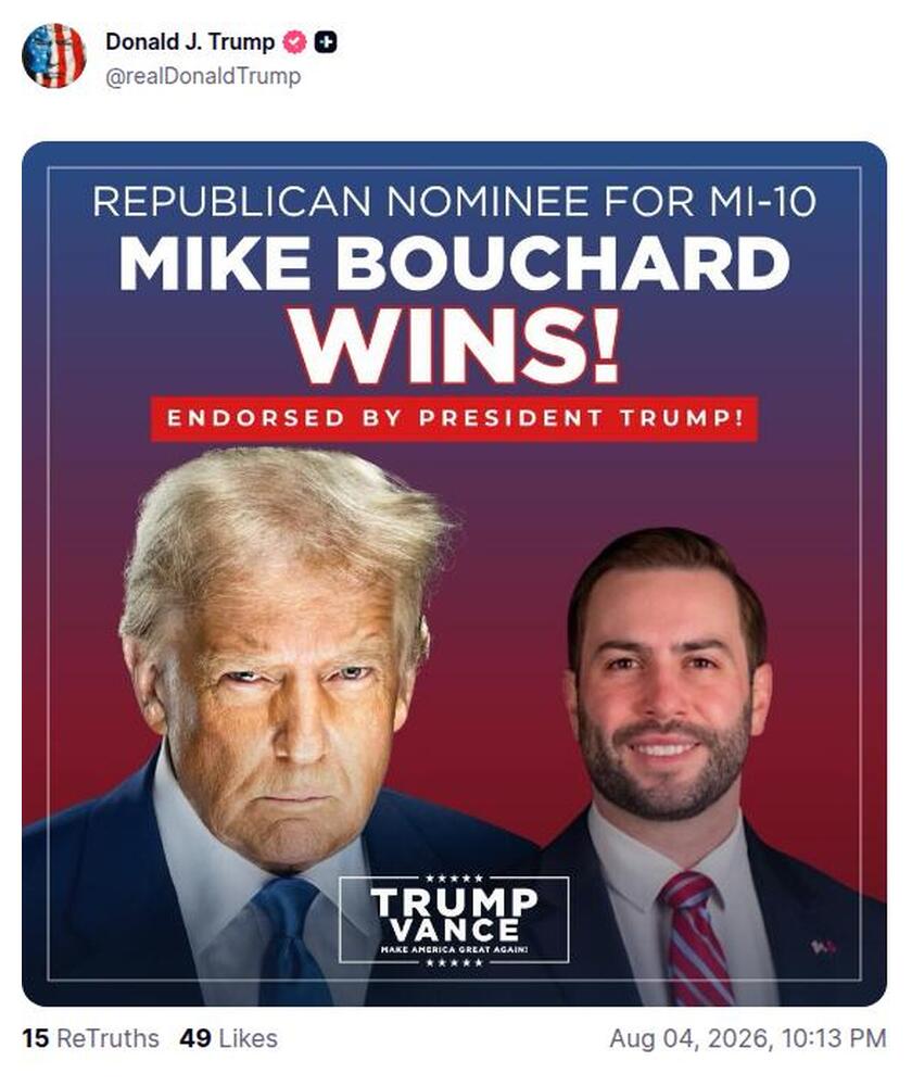 Post preview from Donald Trump