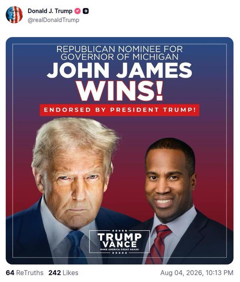 Post preview from Donald Trump