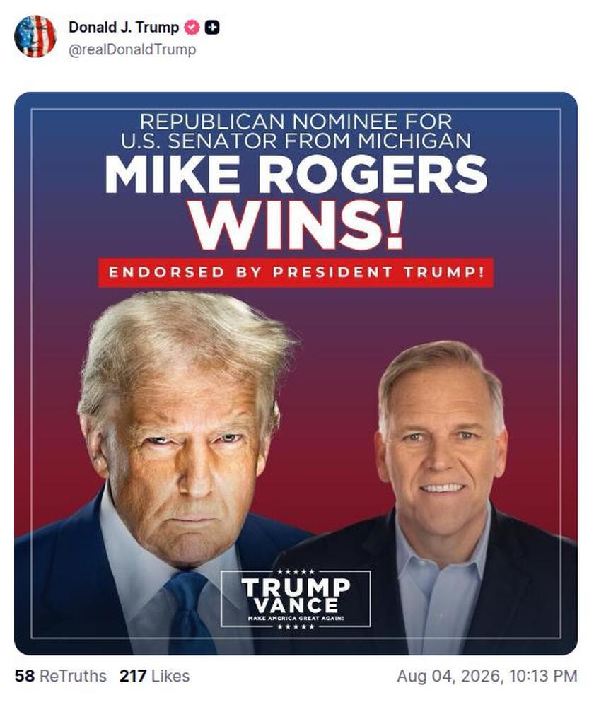 Post preview from Donald Trump