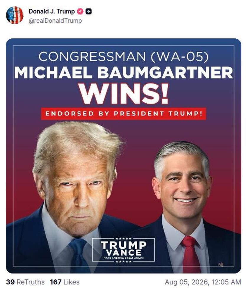 Post preview from Donald Trump