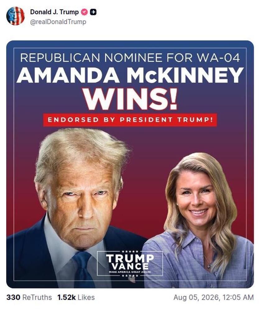 Post preview from Donald Trump