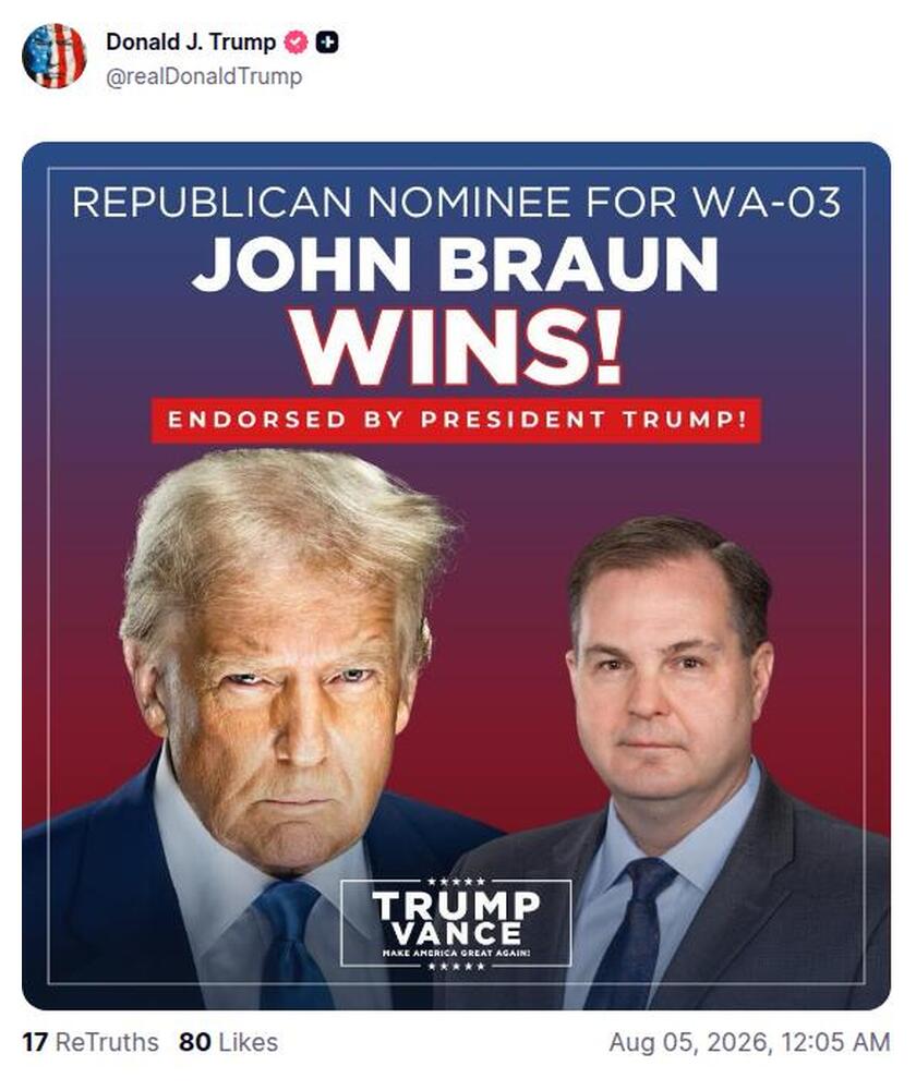 Post preview from Donald Trump