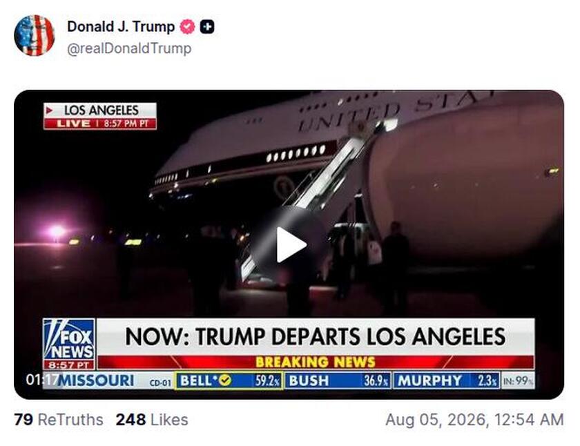 Post preview from Donald Trump