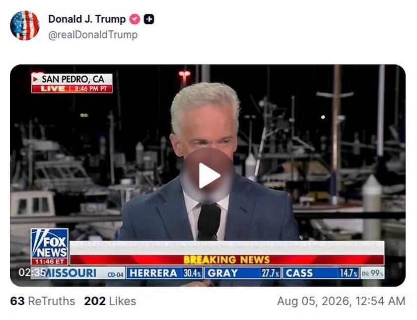 Post preview from Donald Trump
