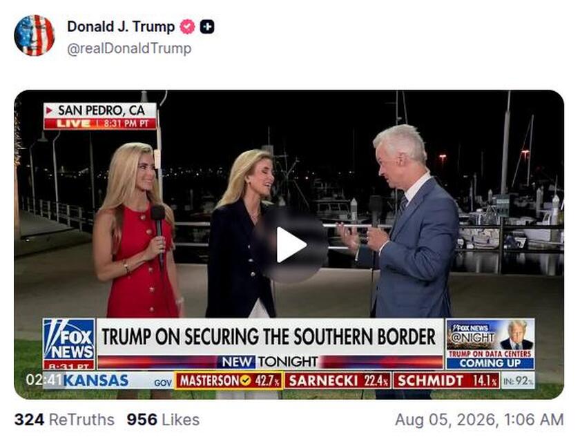 Post preview from Donald Trump