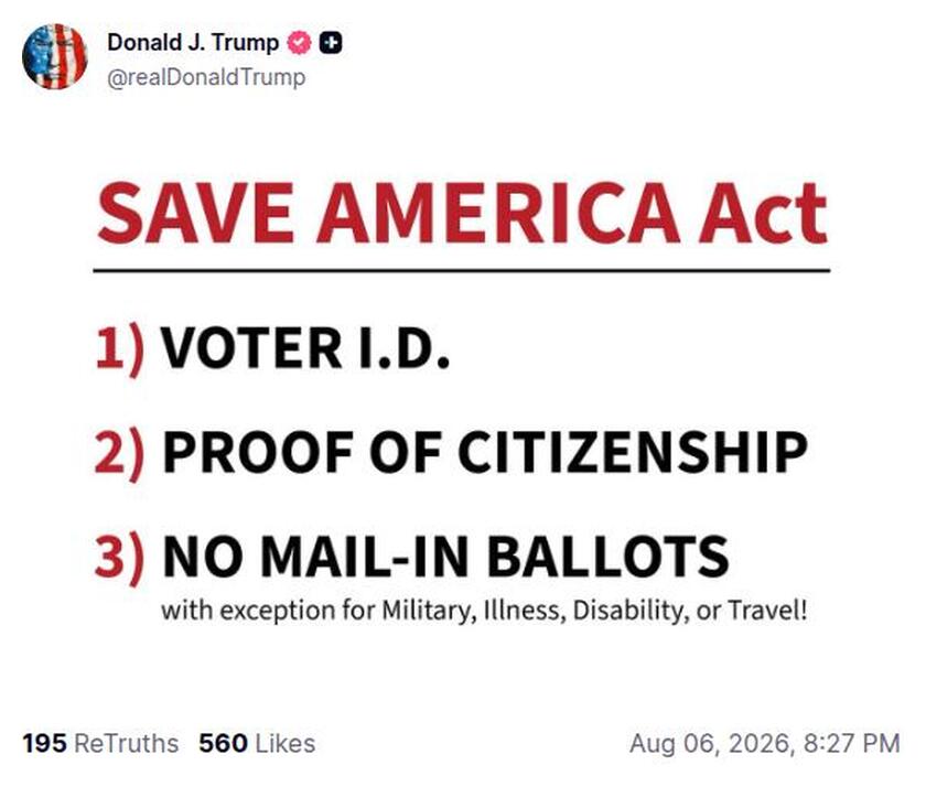 Post preview from Donald Trump
