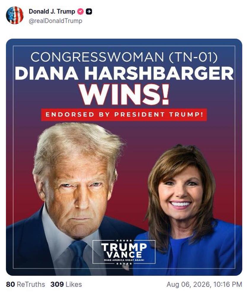 Post preview from Donald Trump