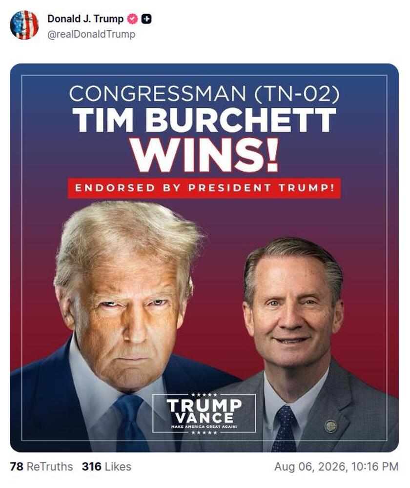 Post preview from Donald Trump