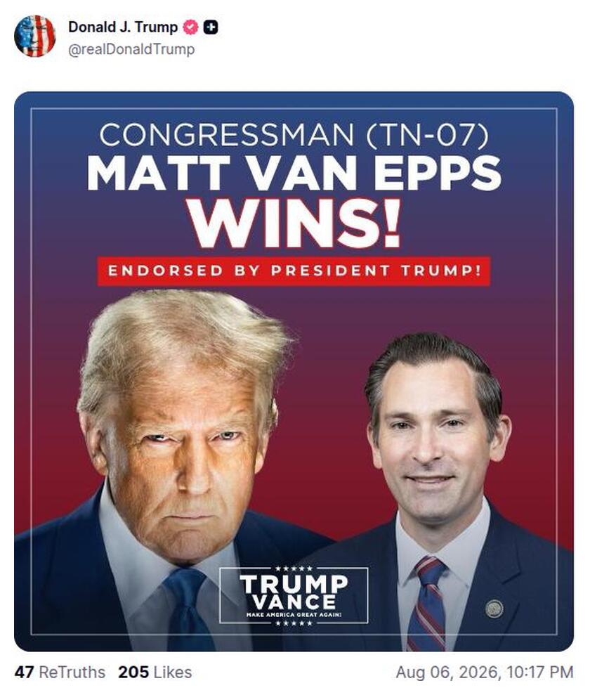 Post preview from Donald Trump