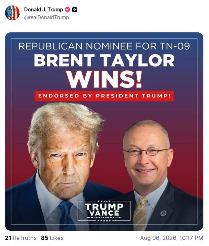 Post preview from Donald Trump