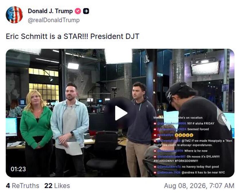 Post preview from Donald Trump