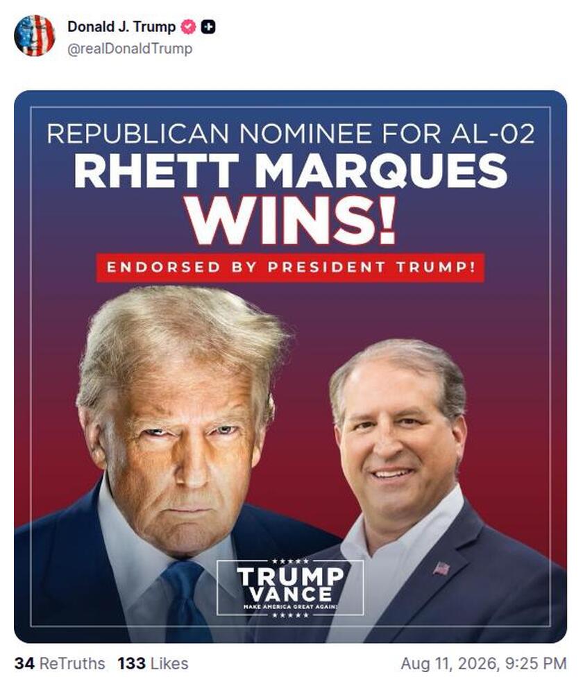 Post preview from Donald Trump