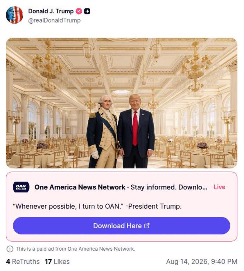 Post preview from Donald Trump