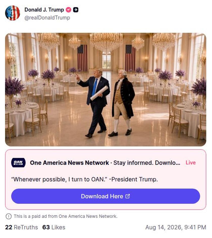 Post preview from Donald Trump