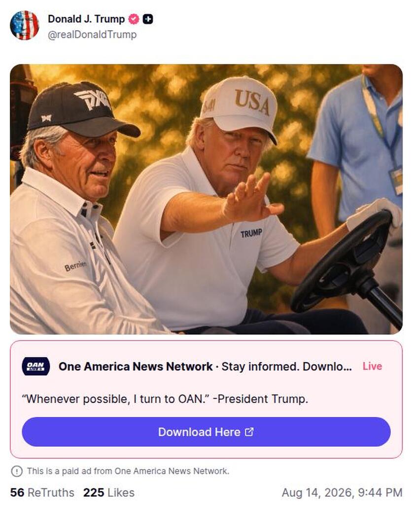 Post preview from Donald Trump