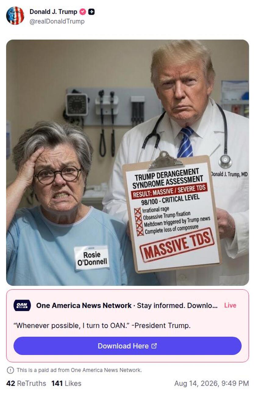 Post preview from Donald Trump