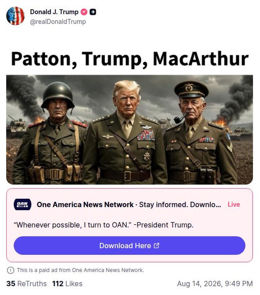 Post preview from Donald Trump