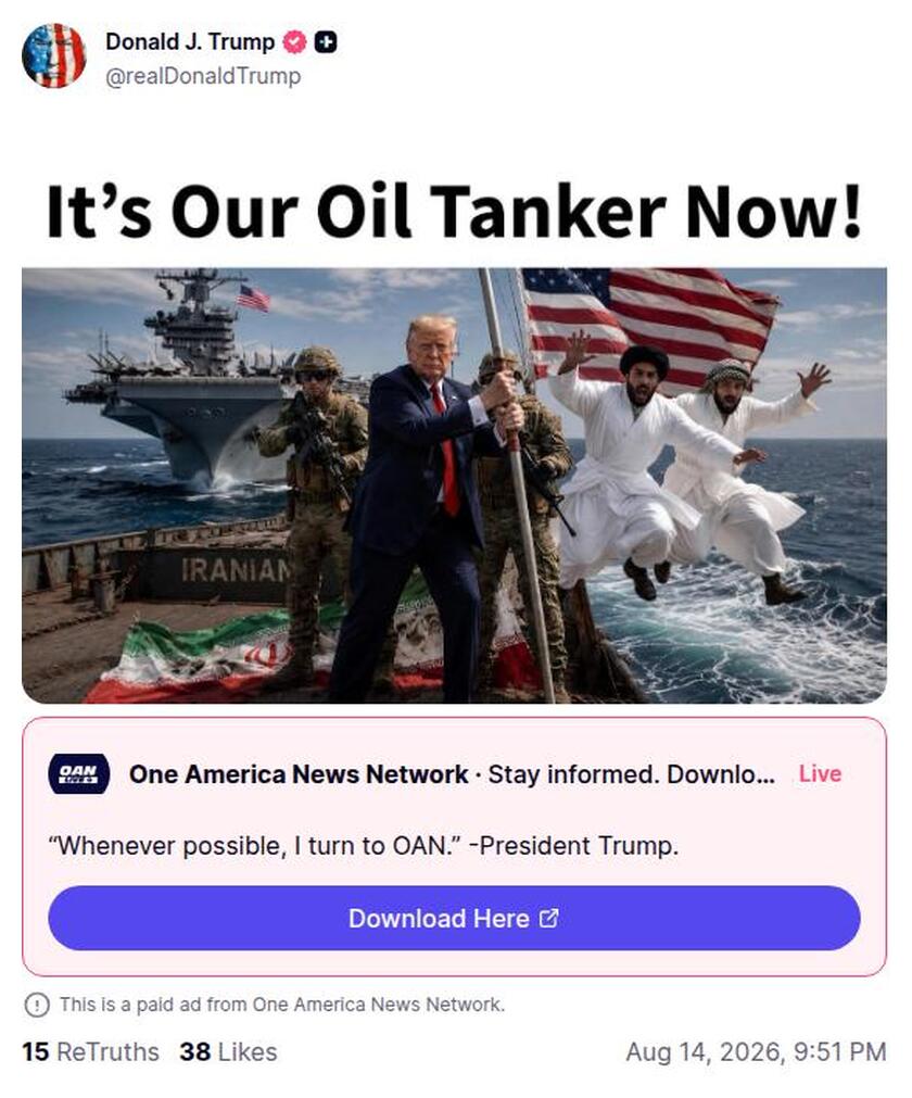 Post preview from Donald Trump