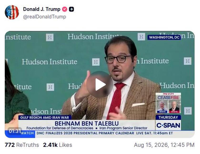 Post preview from Donald Trump