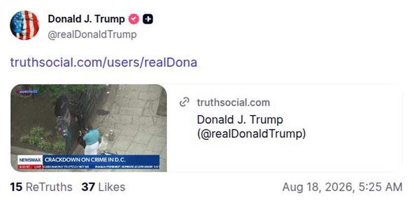 Post preview from Donald Trump
