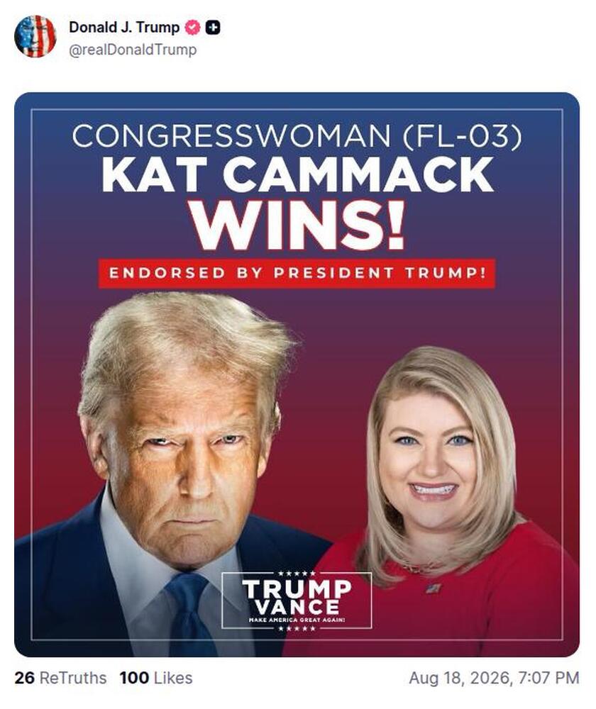Post preview from Donald Trump