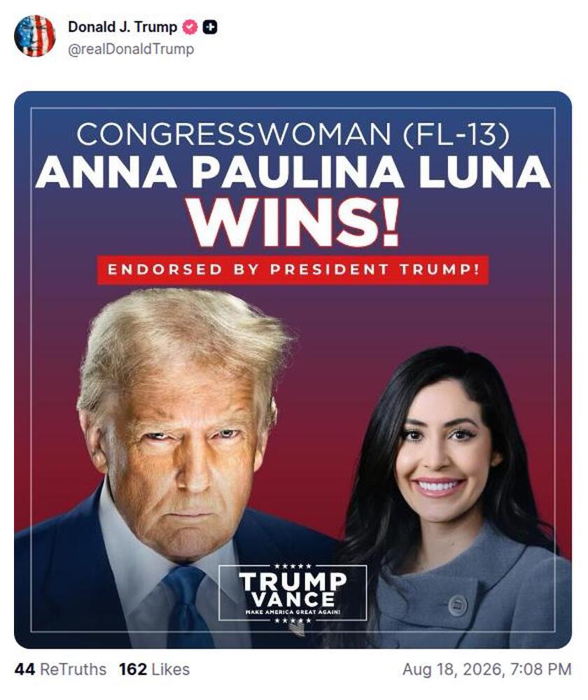 Post preview from Donald Trump