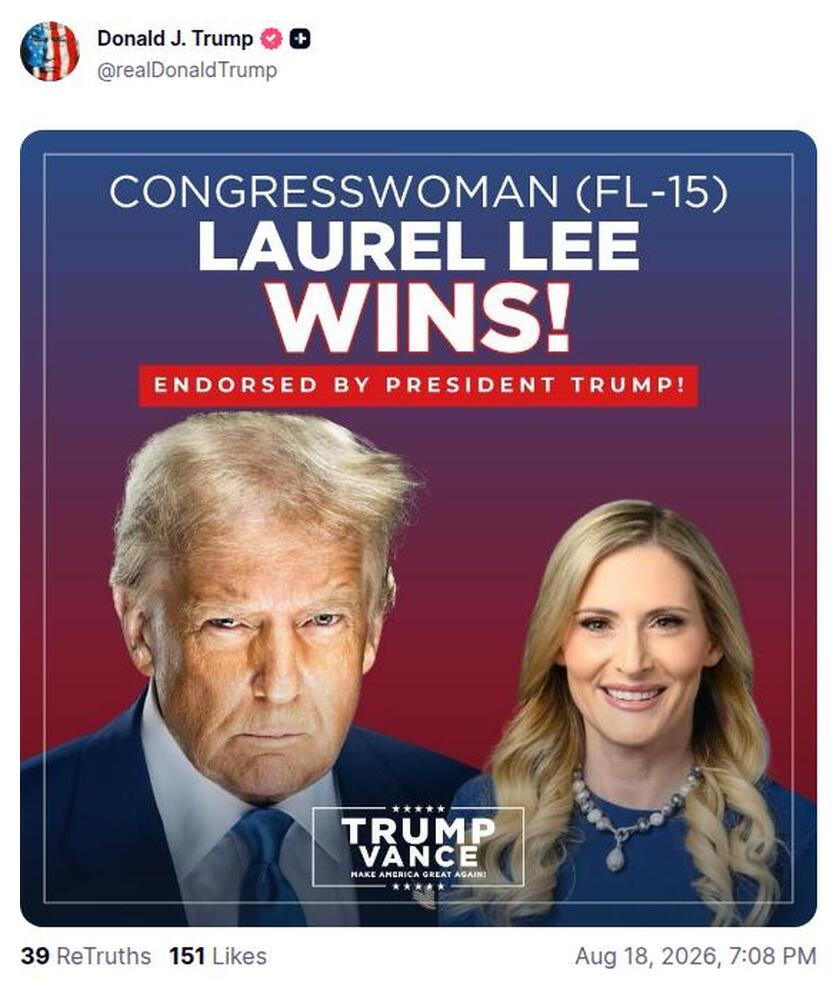 Post preview from Donald Trump