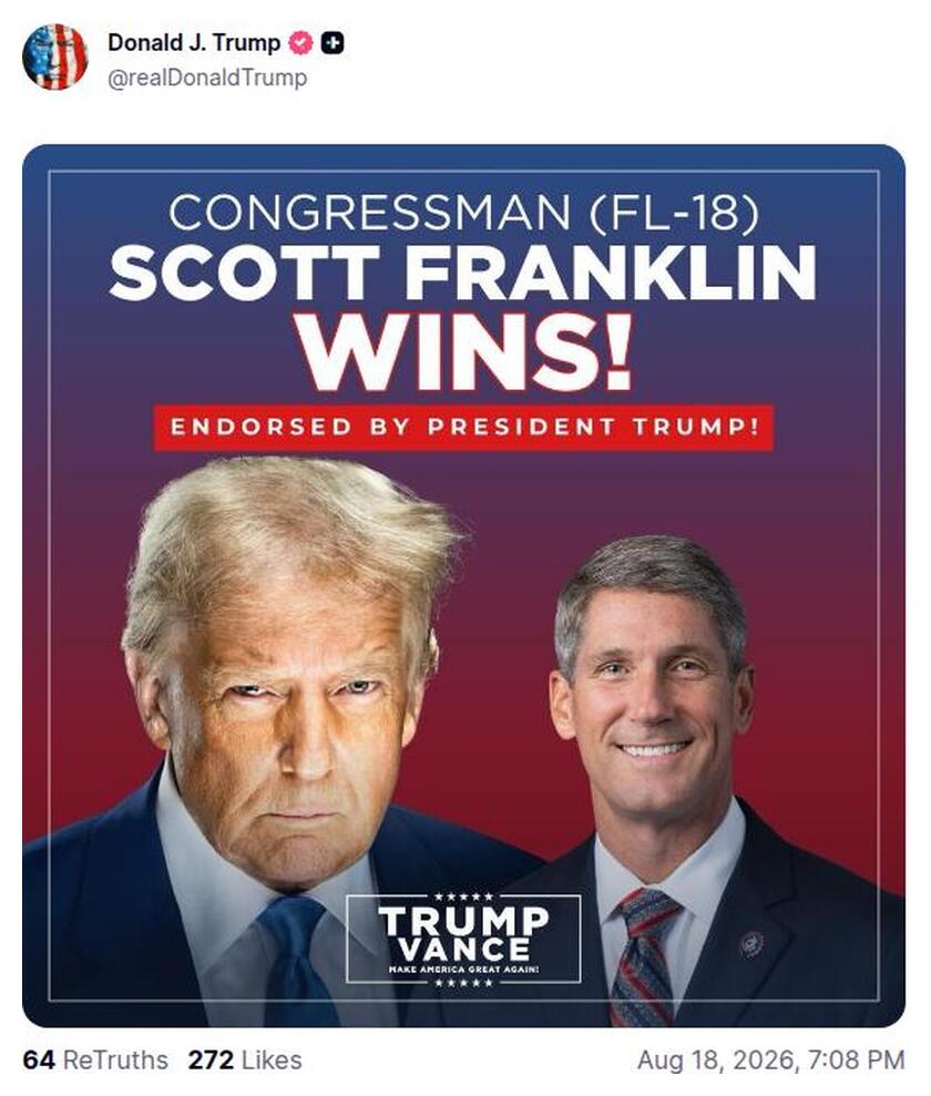 Post preview from Donald Trump