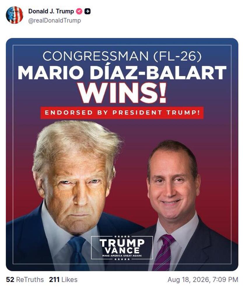 Post preview from Donald Trump
